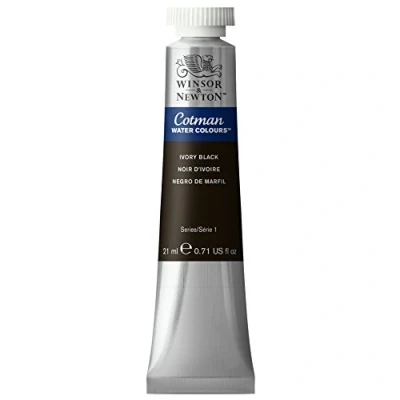 Afbeelding van Winsor &amp; Newton Cotman Aquarel Tube 21 ml, ivoorzwart
