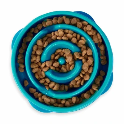 Afbeelding van Outward Hound Anti Schrok Voerbak Fun Feeder Turquoise