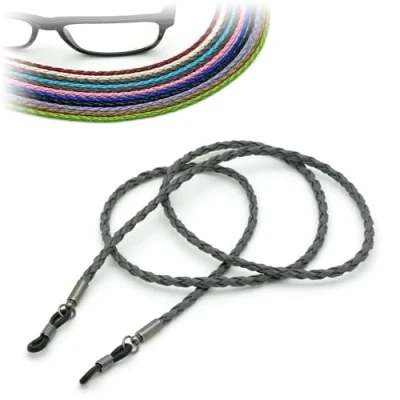 Afbeelding van CKB LTD Nekkoord van kunstleer voor zonnebrillen, 70 cm, grijs.