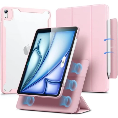 Afbeelding van ESR Rebound Hybrid 360 Hoes Geschikt voor Apple iPad Air 11 (2024) Book Case Roze
