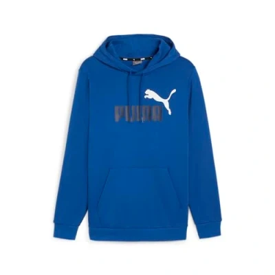 Afbeelding van Puma ESS+ Col 2 Big Logo heren hoodie blauw Maat M