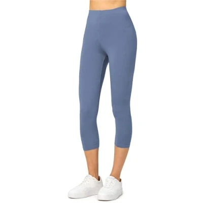 Afbeelding van Merry Style Dameslegging 3/4 comfortabele viscose capribroek dames sportkleding fietsbroek MS10 144 (jeans, S), Jeans