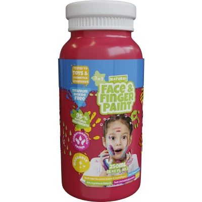Afbeelding van Natural Face &amp; Fingerpaint Fles Rood, 250ml