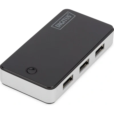 Afbeelding van Digitus DA 70231 USB 3.2 Gen 1 hub 4 poorten Zwart, Zilver
