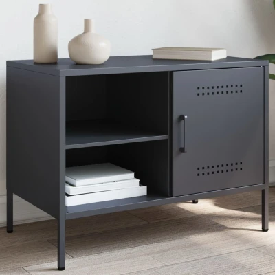 Afbeelding van Tv meubel 68x39x50,5 cm staal antracietkleurig