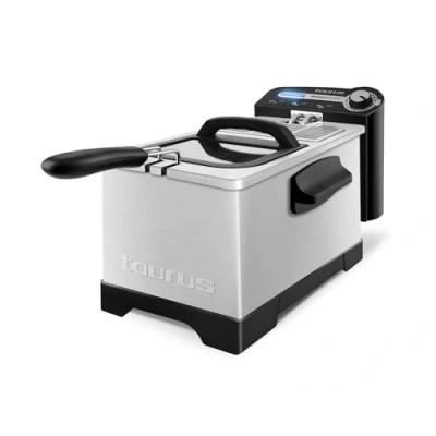 Afbeelding van Taurus Professional 3 Plus Elektrische friteuse, 2100 W, l, olieafvoerpositie, voor 4 tot 5 porties, instelbare temperatuur, oliefiltersysteem, roestvrij staal