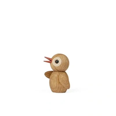 Afbeelding van Spring Copenhagen Jokey (Oak) Kleine grappige vogel houten figuur 6,5 x 4,5 4,2 cm woonkamer en kinderkamer hout (FSC eiken) collectie figuren ontwerp van Chresten
