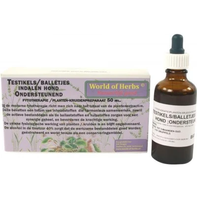 Afbeelding van World Of Herbs Fytotherapie Testikel / Balletjes Indalen Hond