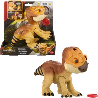 Afbeelding van Jurassic World TRAINEN EN TEMMEN Aquilops, 4 jaar, Bruin, Kunststof