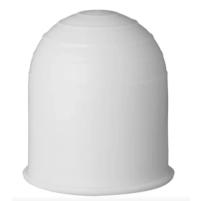 Afbeelding van Koppelkap voor aanhanger, 50 mm, rubber/kunststof, beschermkap trekhaak, auto, vrachtwagen, camper (witte dop)