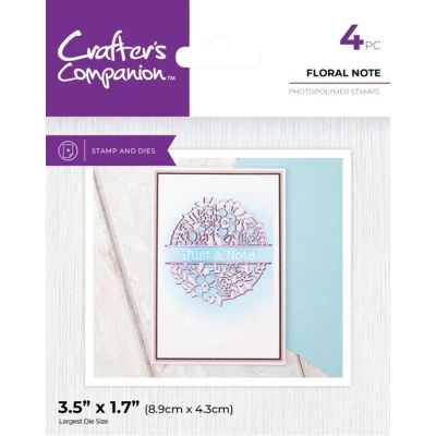 Afbeelding van CC Split Space Clearstamp/Snijmal Set Floral Note