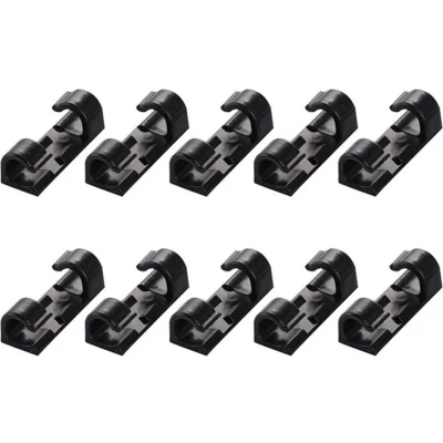 Afbeelding van *** 40 Stuks Kabel Clips Houder Zelfklevend Kabelbinder Zwart van Heble®