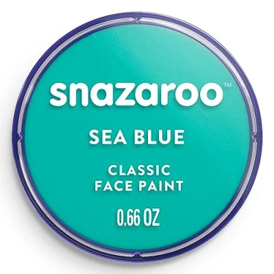 Image de Snazaroo Peinture Pour Visage et le Corps, Maquillage Déguisement, Enfants Adults,Fard 18 ML, Couleur Bleu Lagon
