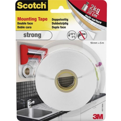 Afbeelding van 3M Scotch 40011950 Montagetape Wit (l x b) 5 m 19 mm 1 stuk(s)