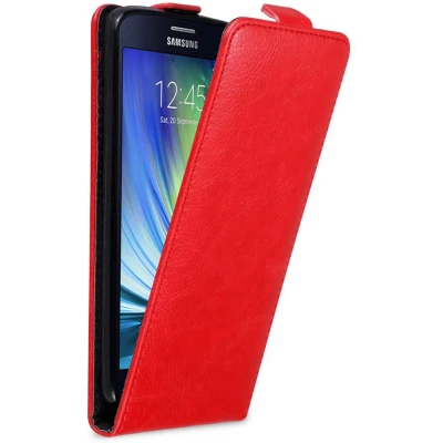 Afbeelding van Cadorabo Hoesje geschikt voor Samsung Galaxy A8 2015 in APPEL ROOD Beschermhoes flip design Case Cover met magnetische sluiting