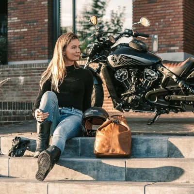 Afbeelding van The Chesterfield Brand Leren Rugzak Cognac Saar