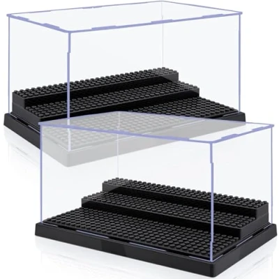 Afbeelding van TINGLAND Acryl vitrine 3 lagen Minifiguren Voor figuren Stofdicht bouwstenen actiefiguren Verzamelblokken
