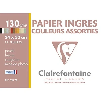 Image de Clairefontaine 96775C Pochette dessin 12 Feuilles Couleurs Assortis