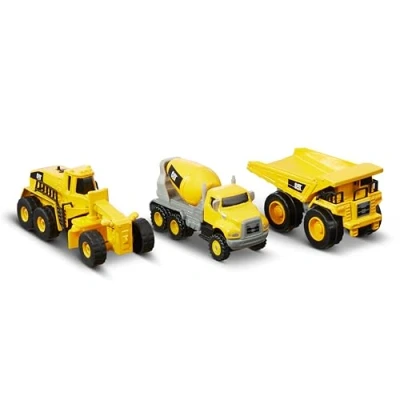 Afbeelding van Cat ToysOfficial Caterpillar by Funrise 82273 betonmixer, truck en waterpas, geel, 3 stuks