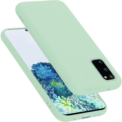 Afbeelding van Cadorabo Hoesje geschikt voor Samsung Galaxy S20 in LIQUID LICHT GROEN Beschermhoes gemaakt van flexibel TPU silicone Case Cover