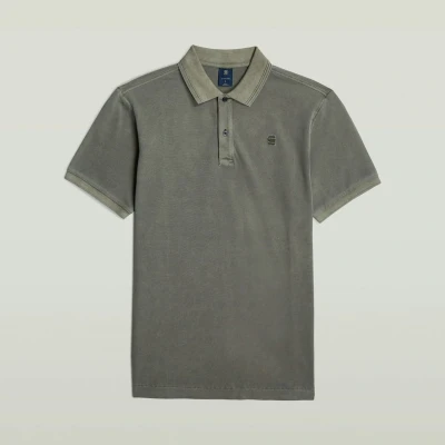 Afbeelding van G STAR Dunda Overdyed Poloshirt, Heren, Maat: Small, Shadow olive gd