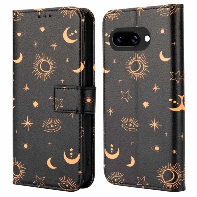 Afbeelding van imoshion Hoesje Geschikt voor Google Pixel 9a Design Bookcase smartphone Sky Black