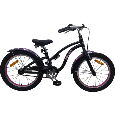 Afbeelding van Volare Miracle Cruiser 18 Inch Meisjes Kinderfiets Mat Zwart + 20 Inruilkorting