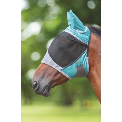 Image de Shires Masque Anti Mouches Deluxe avec Oreilles Vert XFull