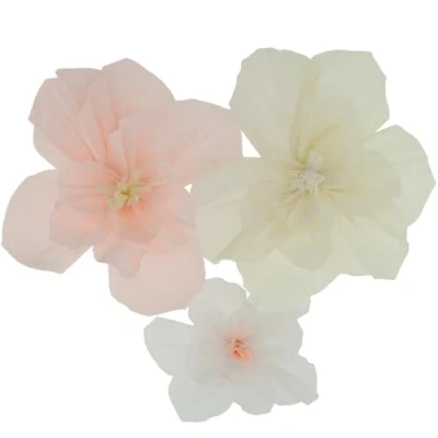 Afbeelding van Tafeldecoratie Flower Set Playful Powder 3 stuks