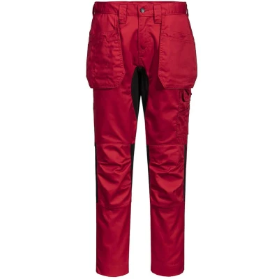 Afbeelding van WX2 Eco Stretch Broek met holsterzakken maat 28, Deep Red