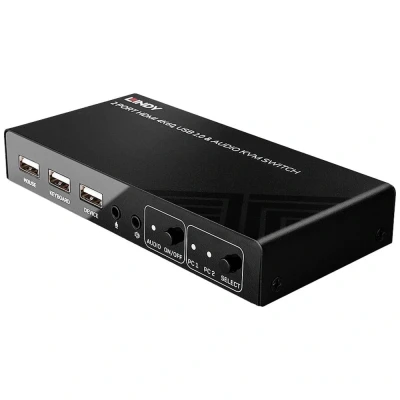 Afbeelding van LINDY 2 Port KVM switch HDMI 4K60, USB 2.0 &amp; Audio poorten 4096 x 2160 Pixel