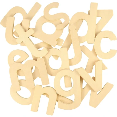 Afbeelding van Bigjigs Lowercase ABC Drawing Templates Speelgoed voor kinderen, Maat: One Size, Light brown