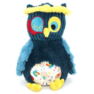 Afbeelding van Les deglingos knuffel uil 23 cm