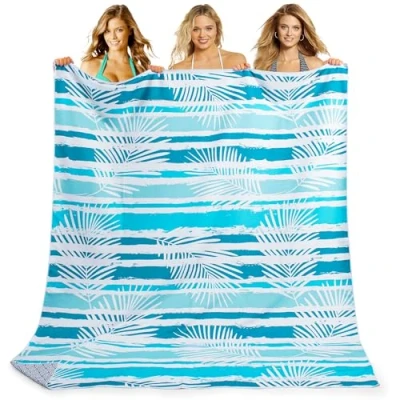 Afbeelding van KUOGAS strandhanddoek XXL 200 x 145 cm, grote sneldrogende microvezel handdoek, zandvrije badhanddoek, voor dames