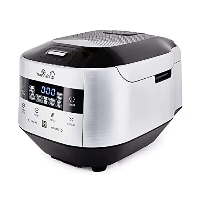 Afbeelding van Yum Asia Bamboo rijstkoker met inductieverwarming (IH) en keramische schaal, (8 kopjes, 1,5 liter), 7 rijstkokfuncties, 4 multikokerfuncties, Motouch led display, 220 240 V EU