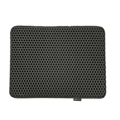 Afbeelding van DIAMENTIQ Kattenmat zwart rechthoek kattenbakmat 40 x 50cm