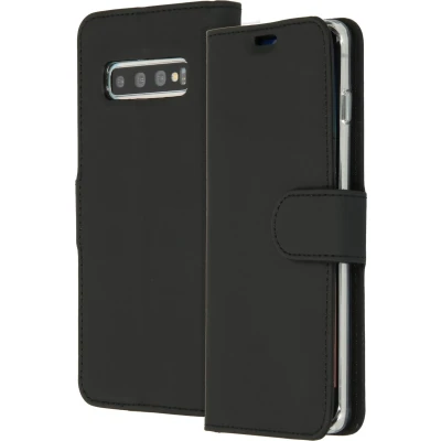 Afbeelding van Samsung Galaxy S10 Hoesje Met Pasjeshouder Accezz Wallet Softcase Bookcase Zwart