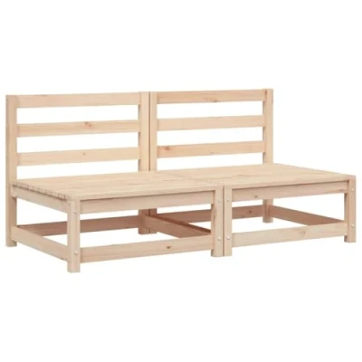 Afbeelding van Tuinbank zonder armleuningen 2 st 70x70x67 cm grenenhout