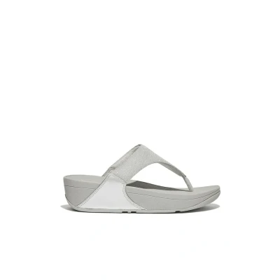 Afbeelding van Fitflop LULU Shimmerlux Teensandalen Silver coloured, Dames, Maat: 40, coloured Leer