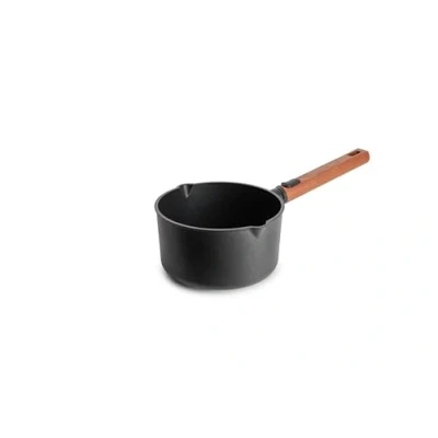 Afbeelding van Woll Eco Logic QXR sauspan, inductief, diameter 18 cm, hoogte 10 2 l, met duurzame afneembare houten handgreep, geschikt voor alle warmtebronnen, PFAS vrij en antiaanbaklaag,