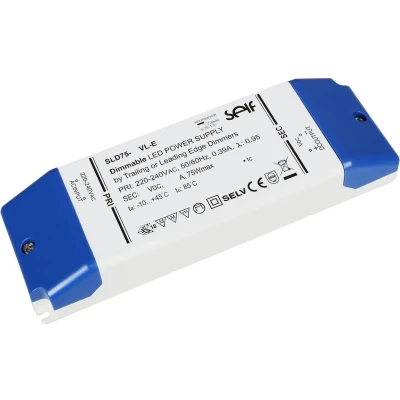 Afbeelding van Self Electronics SLD75 12VL E LED transformator Constante spanning 75 W 1 6.25 A 12 V/DC Dimbaar, Geschikt voor meubels, Overbelastingsbescherming stuk(s)