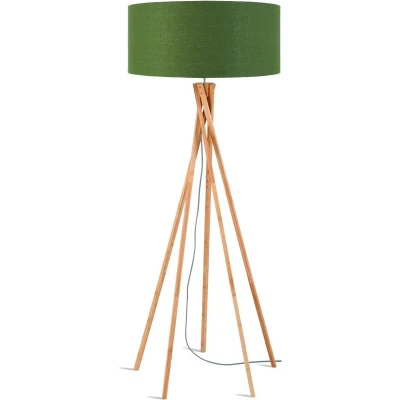 Afbeelding van GOOD&amp;MOJO Vloerlamp Kilimanjaro Groen/Bamboe Ø60cm Scandinavisch,Bohemian Staande lampen voor Woonkamer Slaapkamer