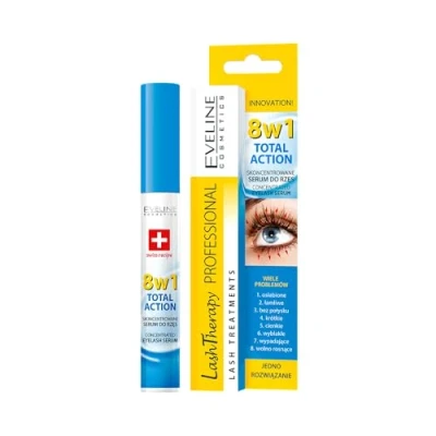 Image de Eveline Cosmetics Sérum de croissance des cils Lash Therapy Professional, pour les Total Action 8 en 1 avec huile d&#039;argan et D panthénol Nourrit, d&#039;extension cils, Wewell