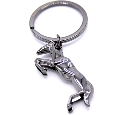 Afbeelding van Metalmorphose Paard Sleutelhanger Springen Design Cadeau Accessoire Antraciet