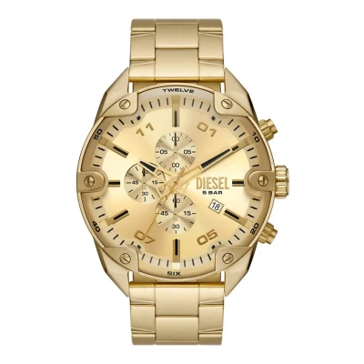 Afbeelding van Diesel heren Spiked horloge DZ4608 in de kleur Goud