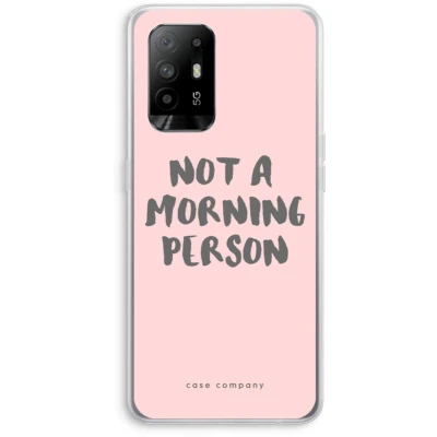 Afbeelding van Case Company® hoesje geschikt voor Oppo A94 5G Morning person Soft Cover Telefoonhoesje Bescherming aan alle Kanten en Schermrand
