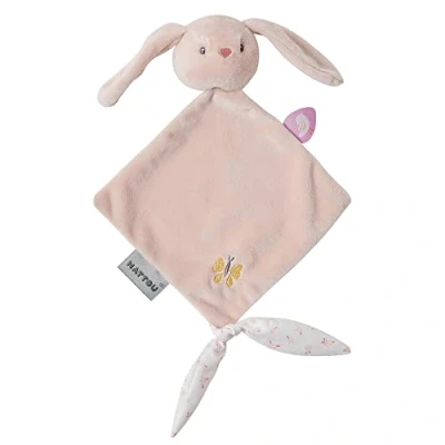 Afbeelding van Nattou Knuffeldoekje Doudou Konijn Alice en Pomme 30x20 cm Poederroze