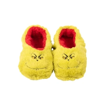 Afbeelding van United Labels The Grinch Damesslippers Winter gevoerde pluche ballerina&#039;s Groen, Groen