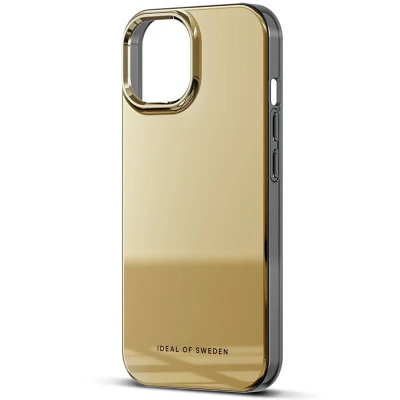 Afbeelding van iDeal of Sweden Hoesje Geschikt voor iPhone 15 Mirror Case goud