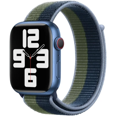 Afbeelding van Apple origineel Sport Loop Watch 38mm / 40mm 41mm Abyss Blue Moss Green ML2Q3ZM/A